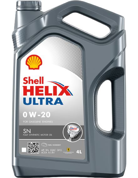 Моторное масло SHELL 0W20 HELIX ULTRA SN, 4л